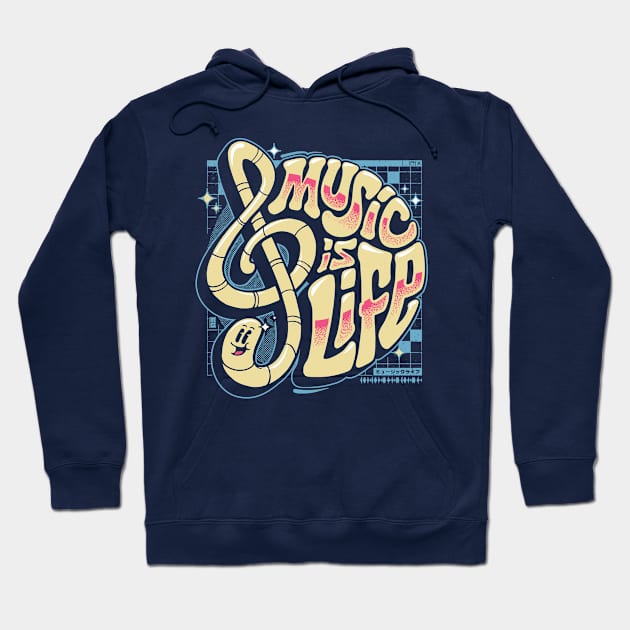 Music is life V2 - funny musician lover Hoodie by StudioM6